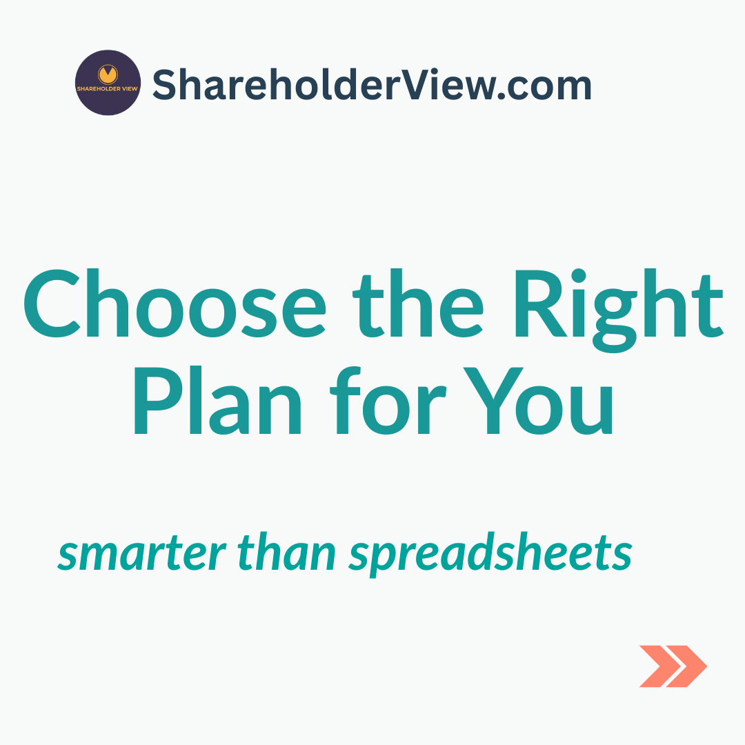 Compare ShareholderView Essential, Standard, and Premium plans